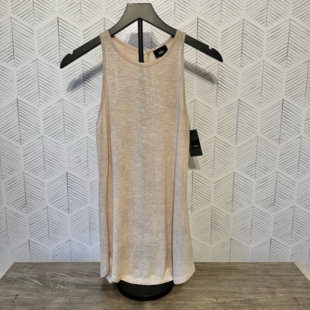 NWT Mossimo Silver & Peach/Cream Sleeveless Top